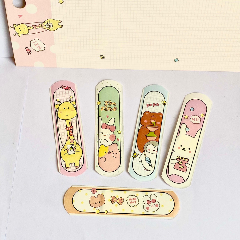 چسب زخم طرح حیوانات کارتونی کد 9010008 بسته 10 عددی