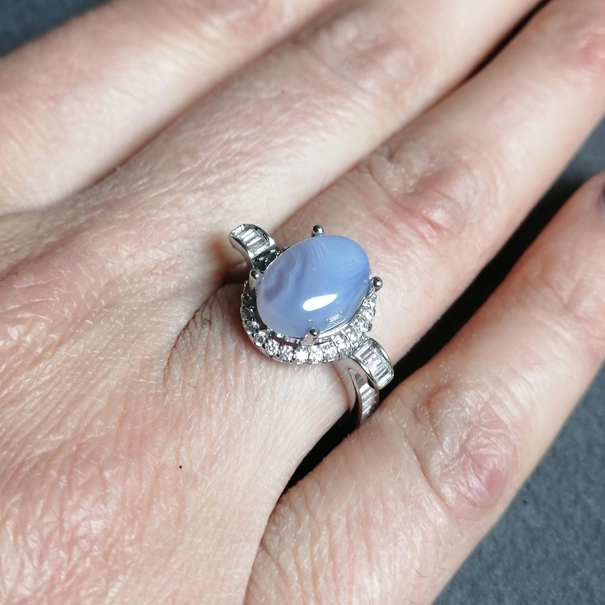 انگشتر نقره زنانه مدل عقیق کبود کد YW4091 انگشتر نقره زنانه مدل عقیق کبود کد YW4091