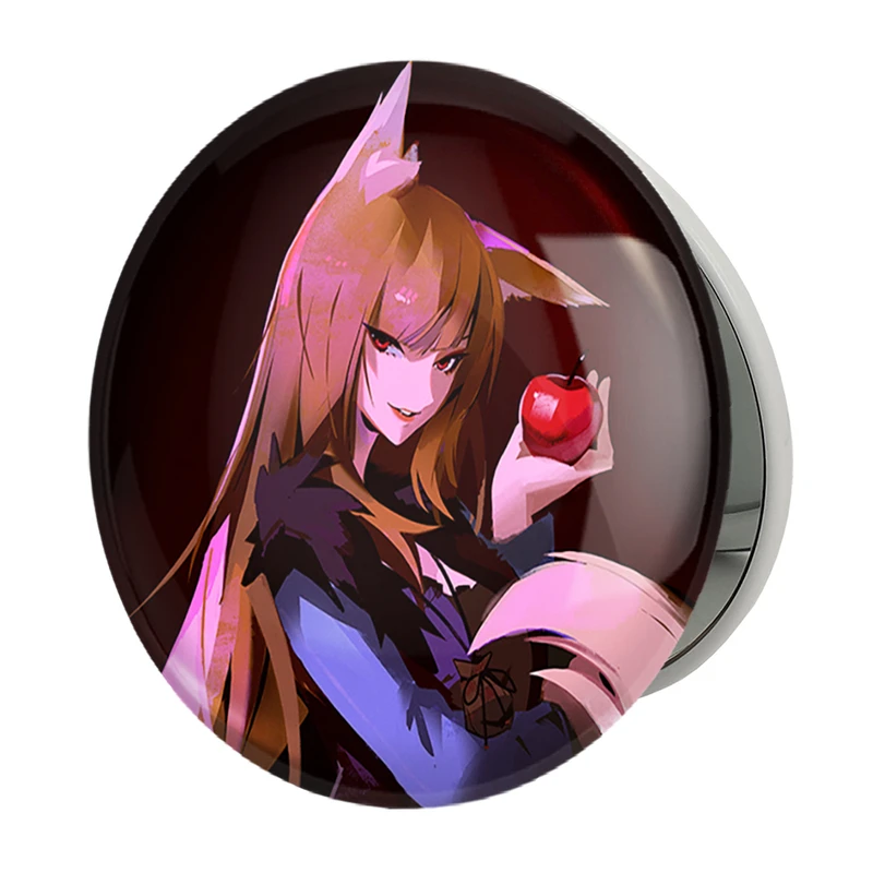 آینه جیبی خندالو طرح هولو انیمه ادویه و گرگ مدل تاشو کد 36099