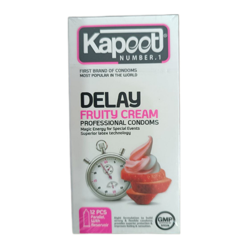 کاندوم کاپوت مدل Delay Fruity Cream بسته 12 عددی