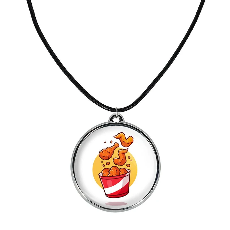 گردنبند خندالو مدل فست فود سوخاری کد 2946829469