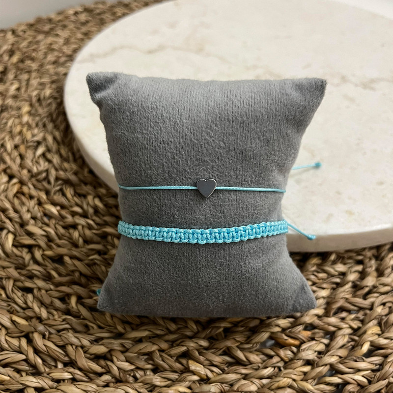 دستبند زنانه مدل Heart 01 مجموعه 2 عددی