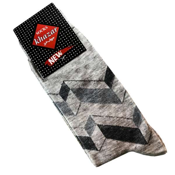 جوراب خزر مدل چهارخونه کد 005