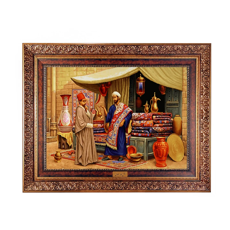 تابلو فرش ماشینی نقش نگار رضوی طرح حجره کد 501C