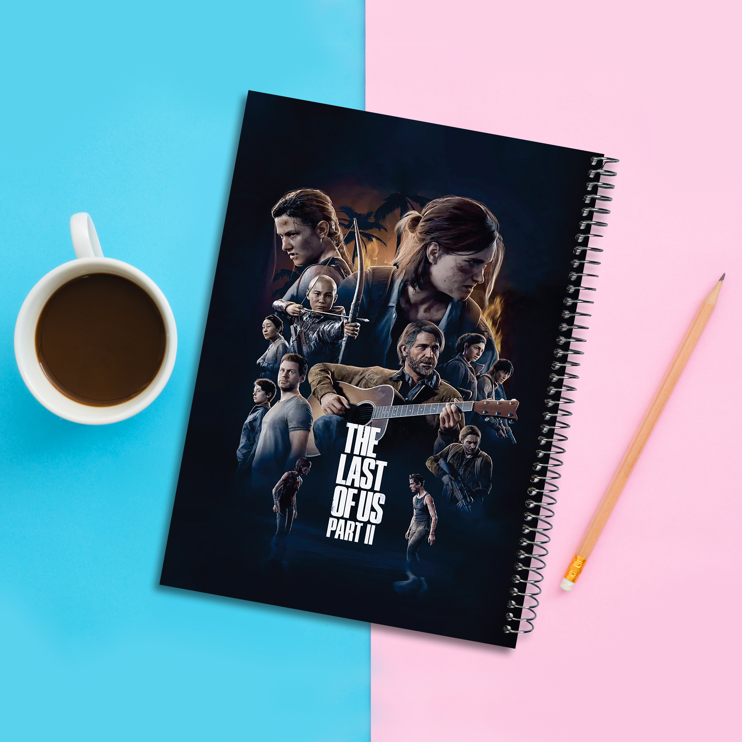 دفتر مشق 60 برگ پدیده نقش طرح the last of us کد 03
