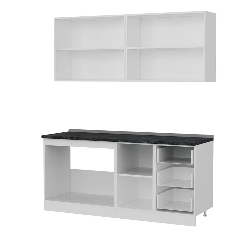 کابینت آشپزخانه فلفور کابینت مدل 180 cm مجموعه 5 عددی