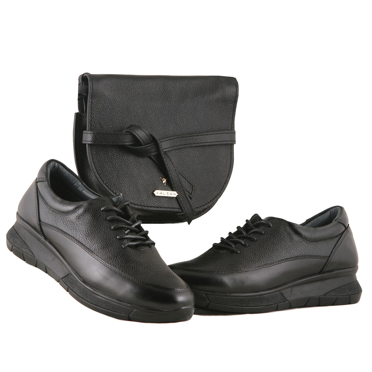 ست کیف و کفش زنانه چرم یلسان مدل برکه کد RUFIYA-MC-932-msk -  - 2