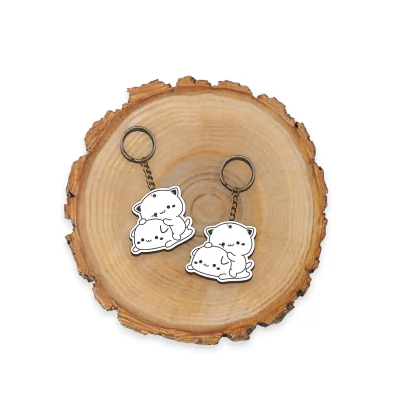 جاکلیدی دکوماتوس مدل KY106 طرح گربه کوچولو بسته 2 عددی