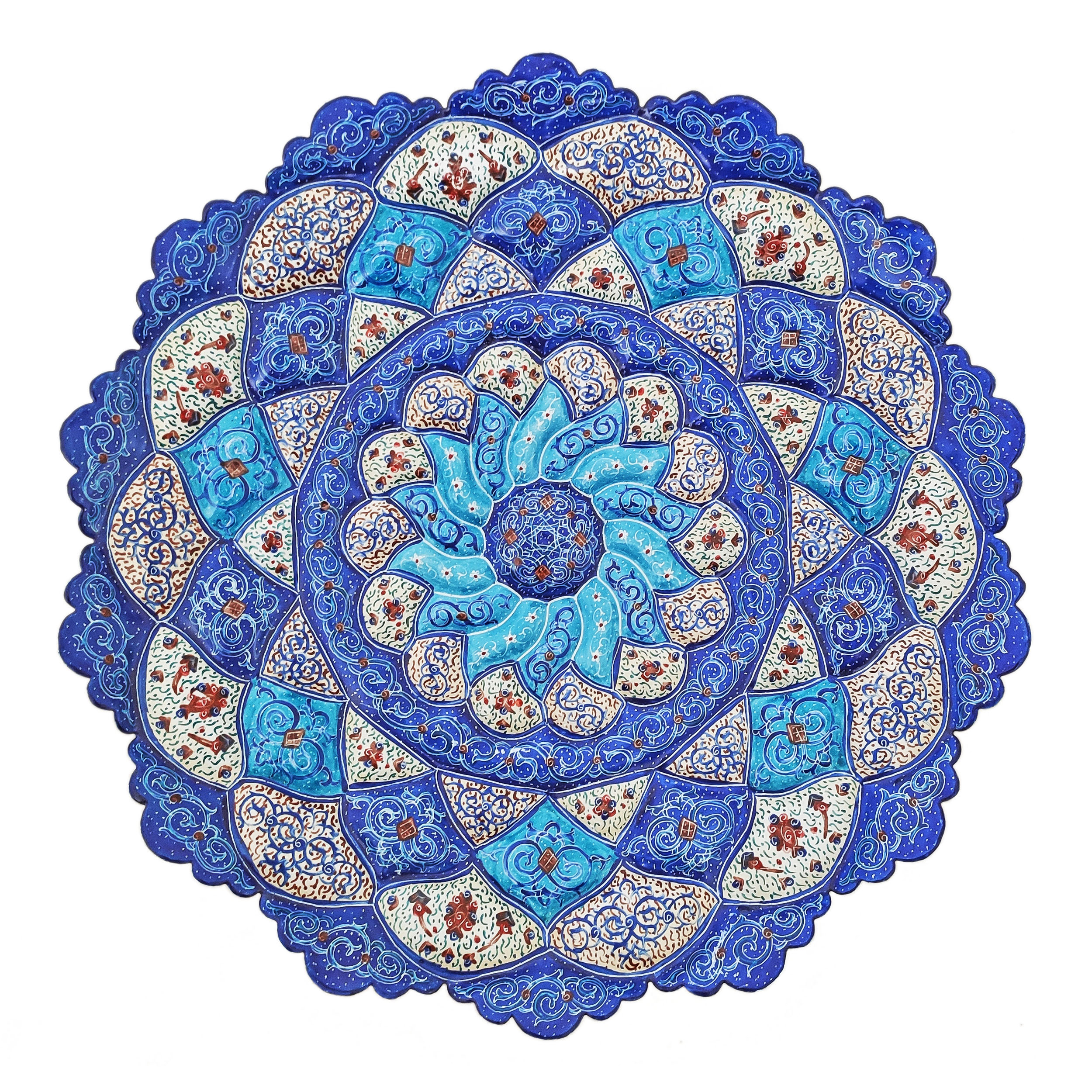  بشقاب میناکاری مسی کد B30-4