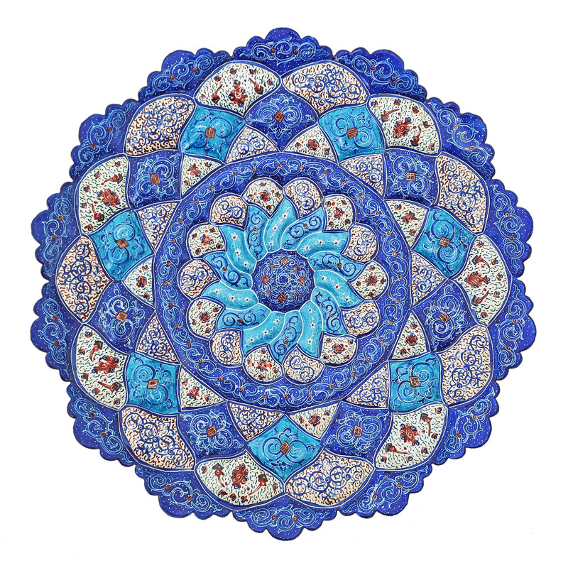   بشقاب میناکاری مسی کد B30-4