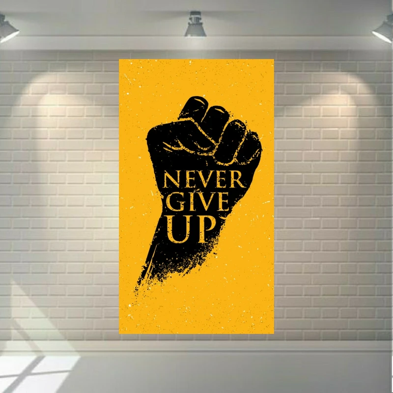 تابلو بوم طرح انگیزش مدل NEVER GIVE UP کد SDB3037