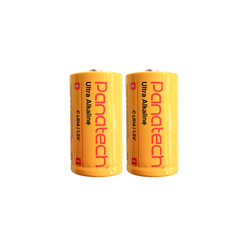 باتری C پاناتک مدل Alkaline LR14 طرح 1.5 ولت بسته ۲ عددی