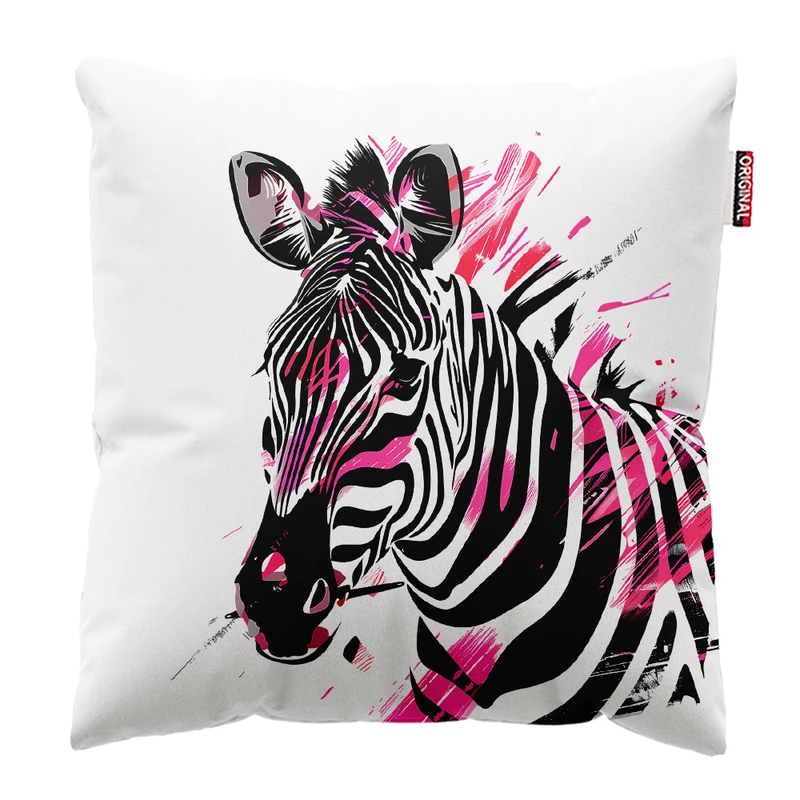 کوسن پاد آفرین مدل گورخر زبرا کد PK301791 سایز 30*30 سانتی متر