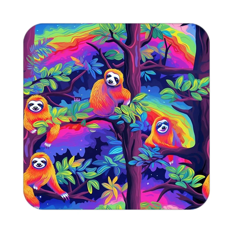 زیر لیوانی کاکتی طرح حیوانات رنگی مدل mp26797