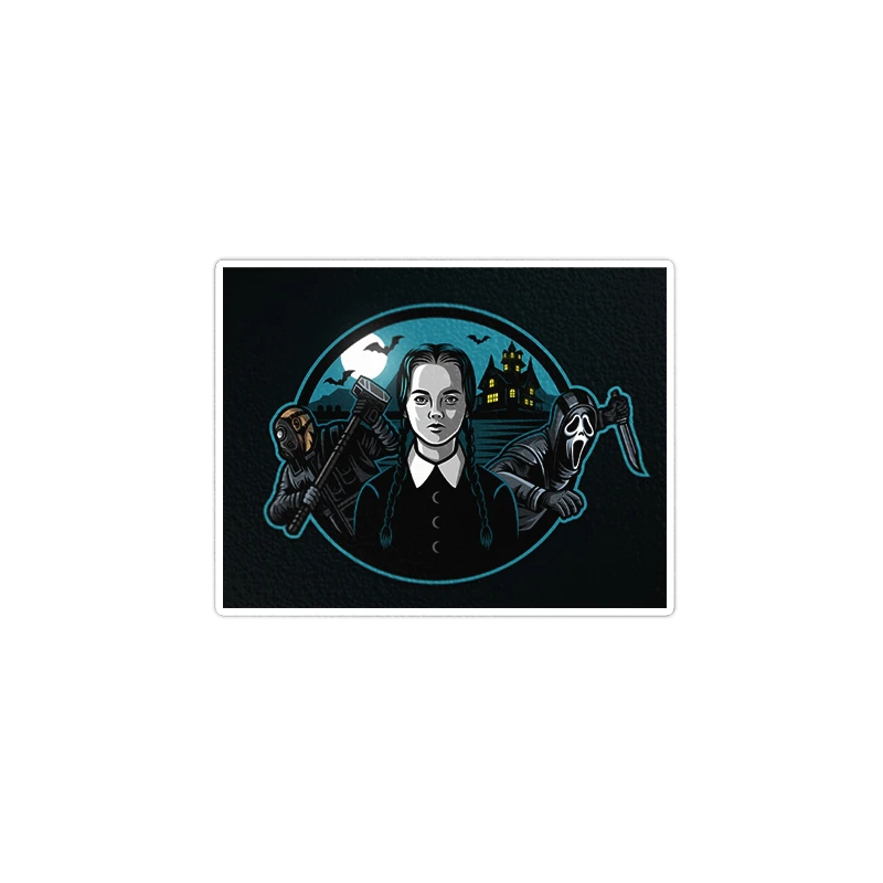       استیکر لپ تاپ ویندی دیزاین طرح wednesday مدل 1594