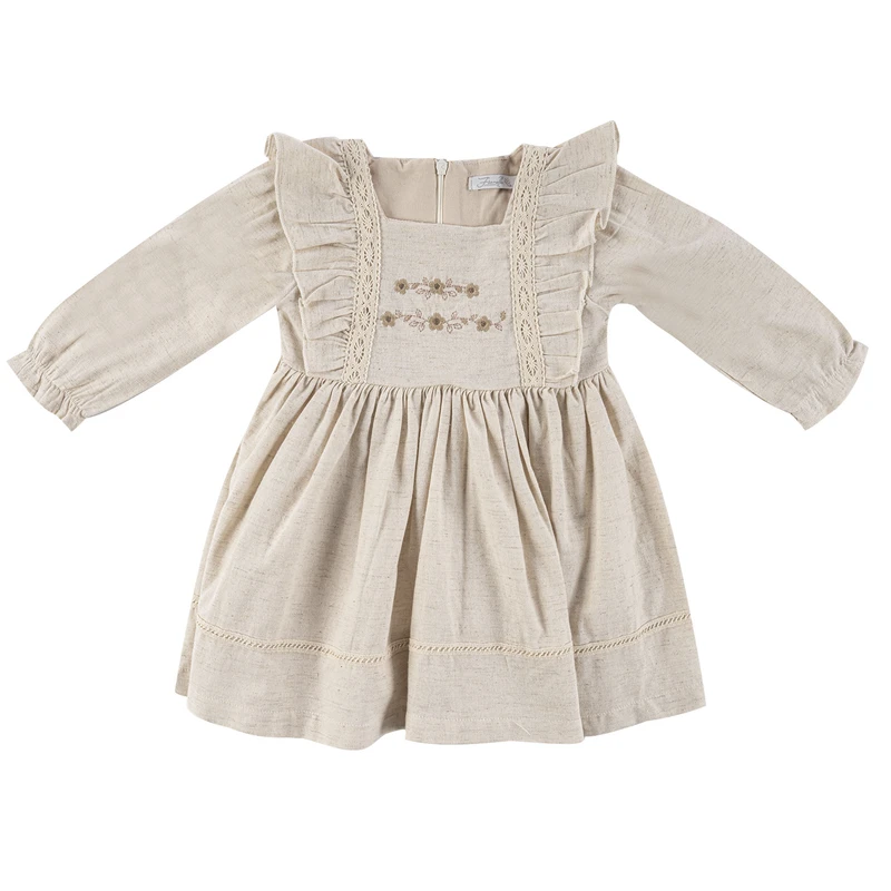 پیراهن آستین بلند یقه گرد دخترانه فیورلا مدل  ساناز 25518