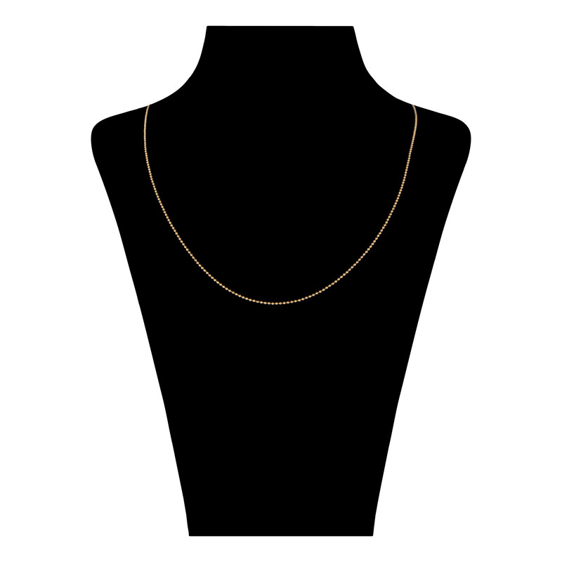 زنجیر طلا 18 عیار زنانه گلدم طرح ساچمهای مدل PE-3070022