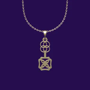 گردنبند طلا 18 عیار زنانه مدوپد مدل هندسی کد CC2-1-1050