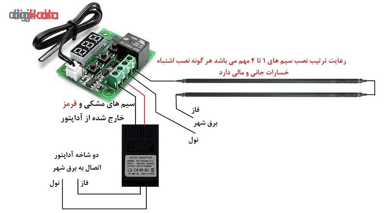 ترموستات کنترلر دما دیجیتال مدل 1209