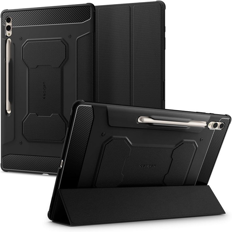 کیف کلاسوری اسپیگن مدل Rugged Armor Pro مناسب برای تبلت سامسونگ Galaxy Tab S10 Ultra / S9 Ultra / S8 Ultra