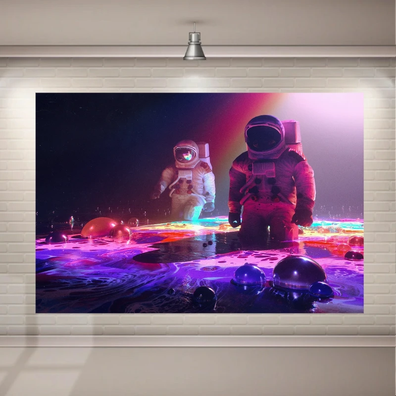پوستر دیواری طرح فضانوردان در کهکشان کد FP428