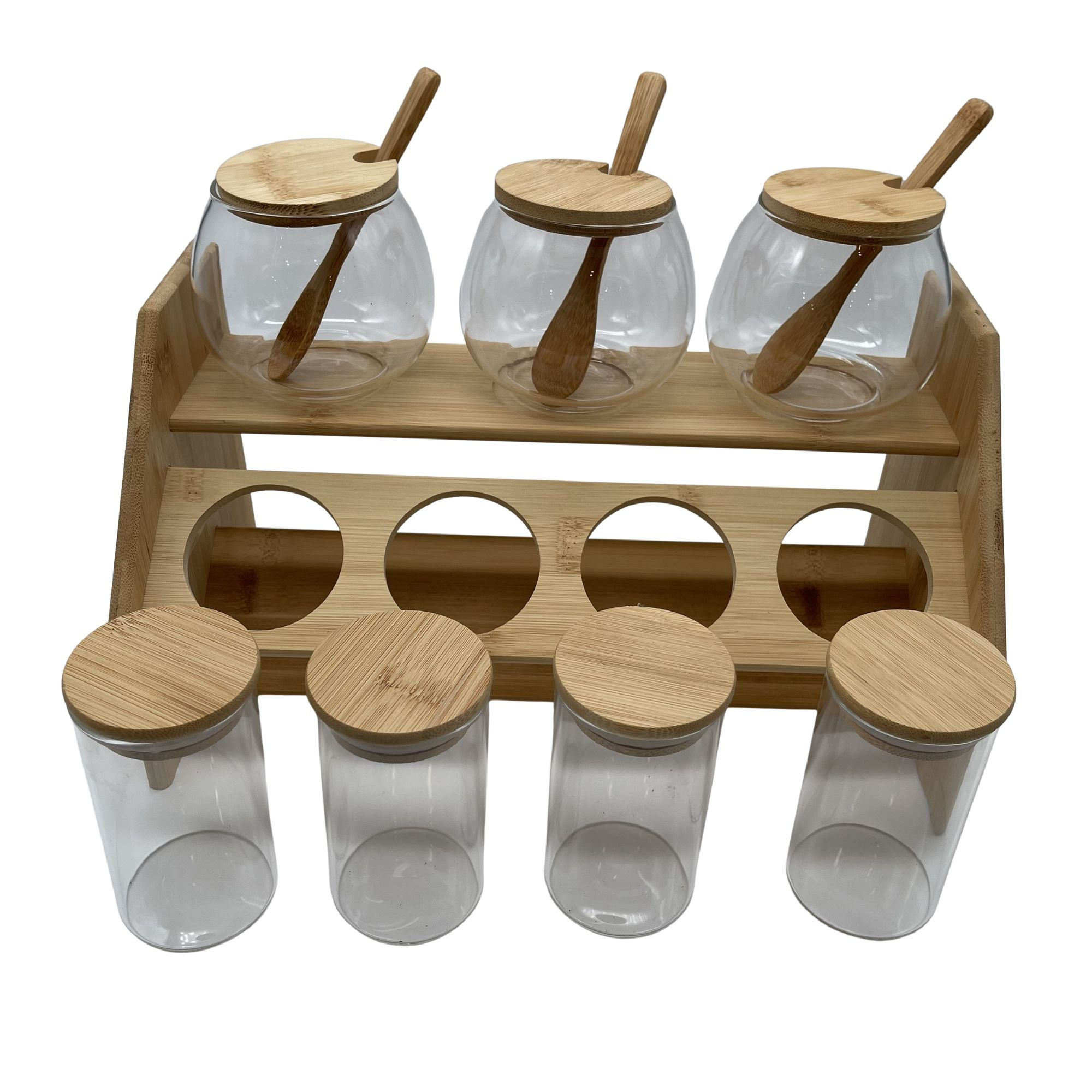 استند ادویه 11 پارچه مایا مدل چوبی کد y-138
