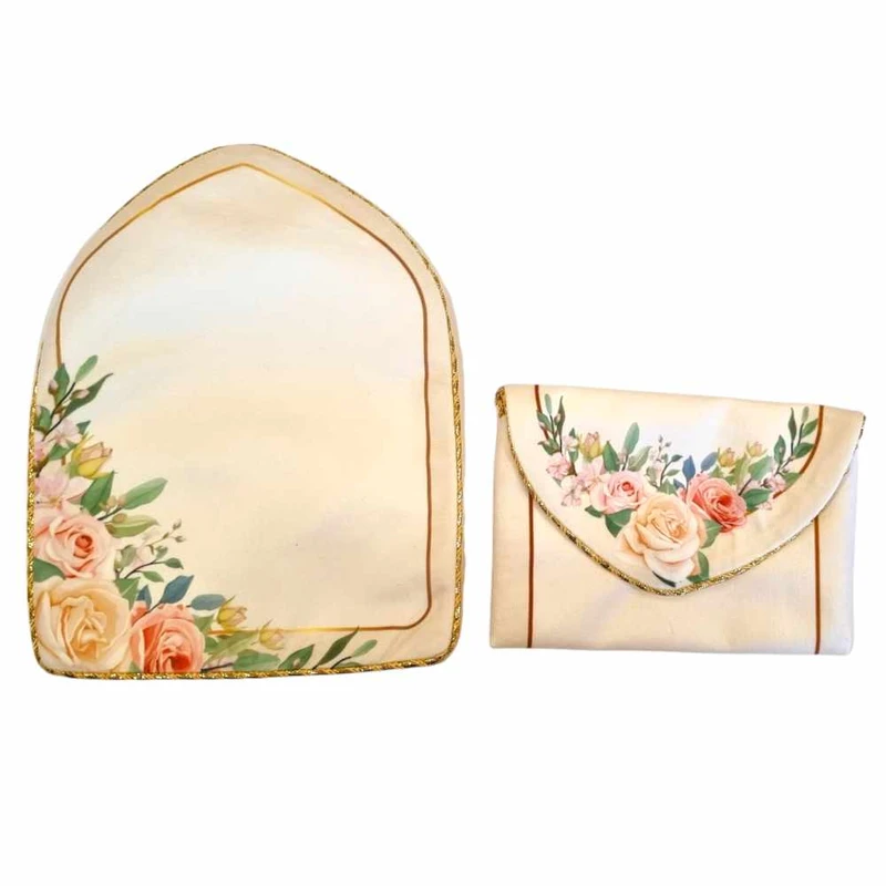 جانماز مدل مخمل طرح محراب کد 690 به همراه کیف