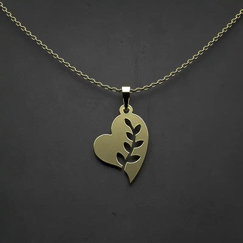 گردنبند طلا 18 عیار زنانه مدوپد مدل  طرح قلب کد MM1280