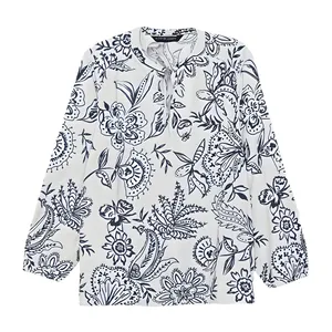 بلوز آستین بلند یقه بندی زنانه ال سی وایکیکی مدل S47015Z8 - LRA