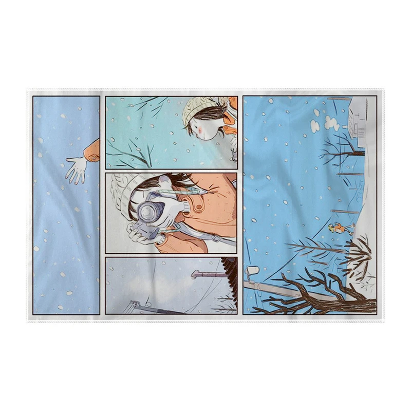 کاغذ کادو ترمه طراحان ایده مدل  کارتونی زمستان کد strm0664
