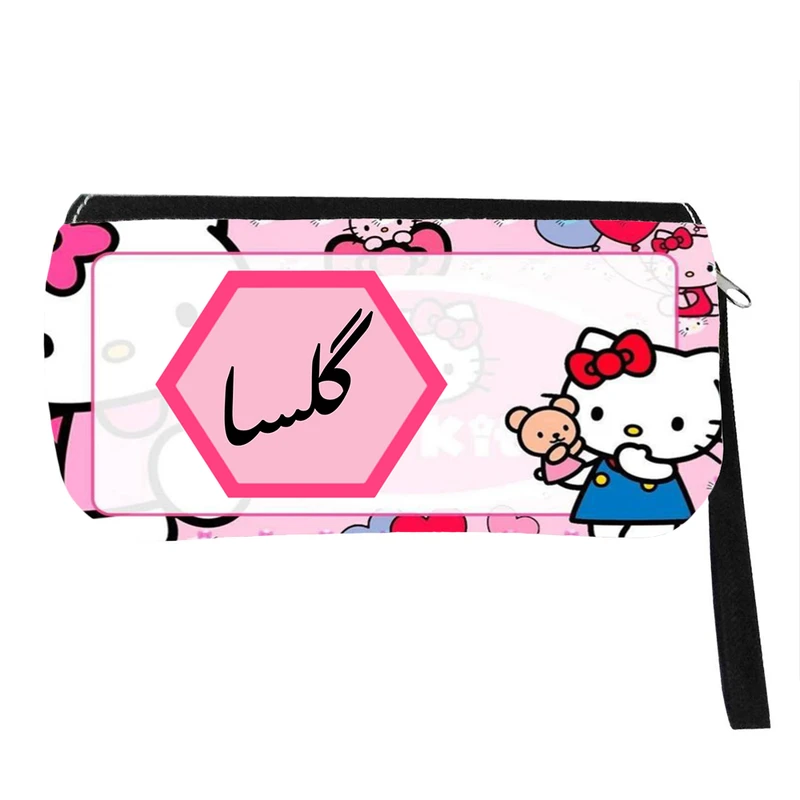 جامدادی پاد آفرین مدل فانتزی طرح کارتونی کیتی دخترانه اسم گلسا کد 489