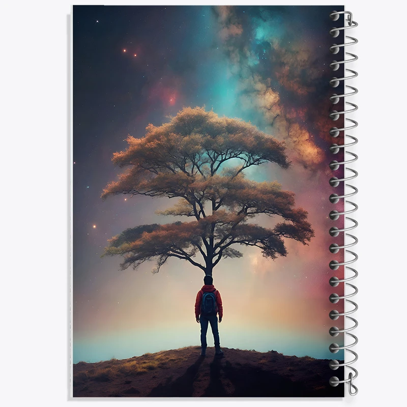 دفتر ژورنال نویسی 50 برگ خندالو مدل نقطه ای طرح تک درخت کد N3880