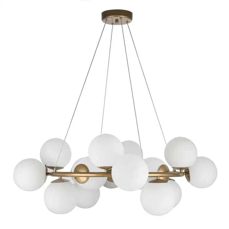 لوستر 16 شعله چشمه نور کد A1221/16-WT