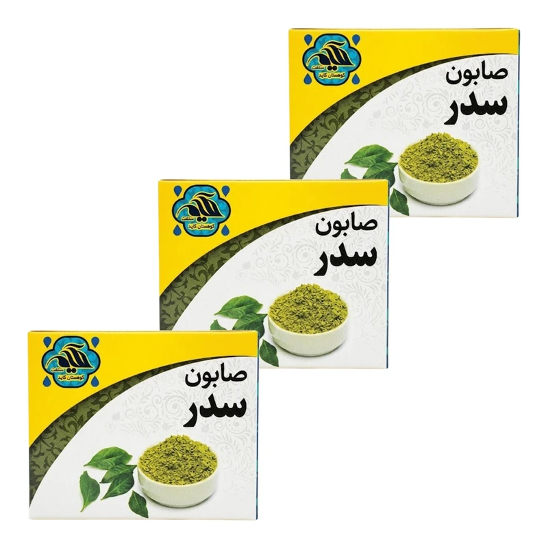 صابون شستشو ضد باکتری صورت و بدن حکیم مدل سدر مناسب برای انواع پوست وزن 50 گرم بسته سه عددی