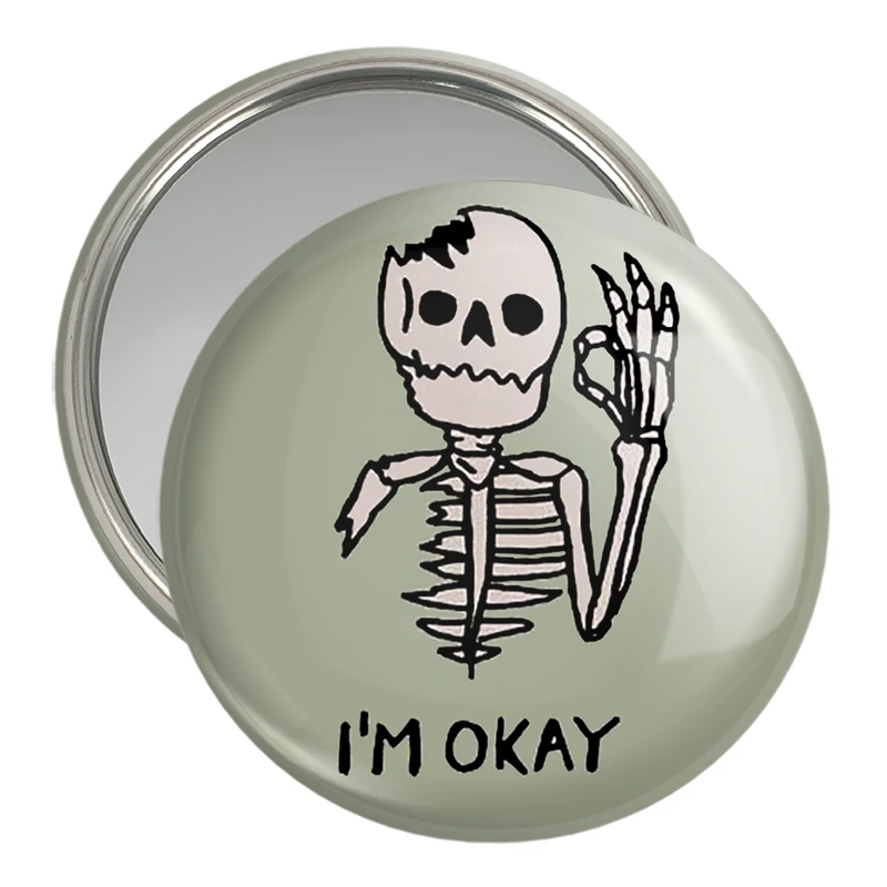 آینه جیبی خندالو مدل اسکلت Skleton  کد 1156