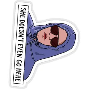 استیکر لپ تاپ طرح she does not even go here کد ST1642