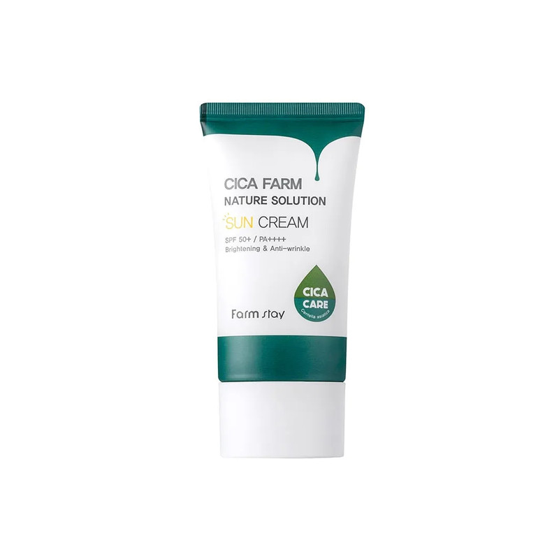 کرم ضد آفتاب بدون رنگ فارم استی SPF 50 مدل Nature Solution مناسب برای انواع پوست حجم 50 میلی‌لیتر