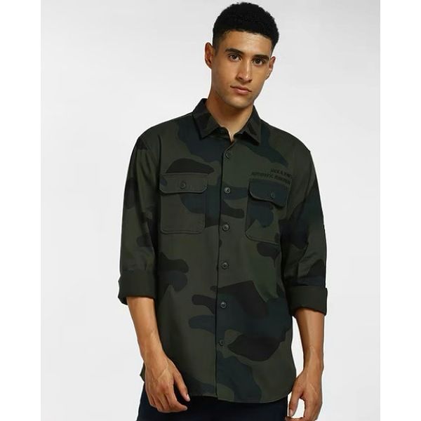 پیراهن آستین بلند مردانه جک اند جونز مدل ROSIN-CAMO -  - 5