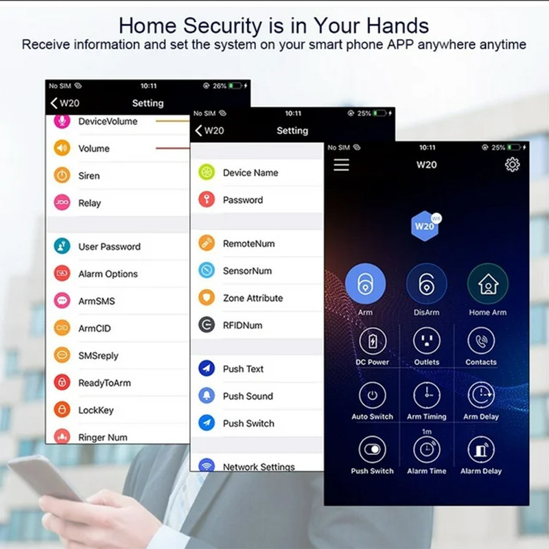 دزدگیر اماکن سیم کارتی کروی مدل W204_P819 دزدگیر اماکن سیم کارتی کروی مدل W204_P819