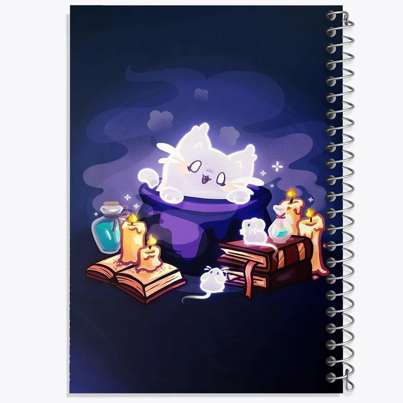 دفتر ژورنال نویسی 50 برگ خندالو مدل نقطه ای طرح موش و گربه حیوانات بامزه کد 21042