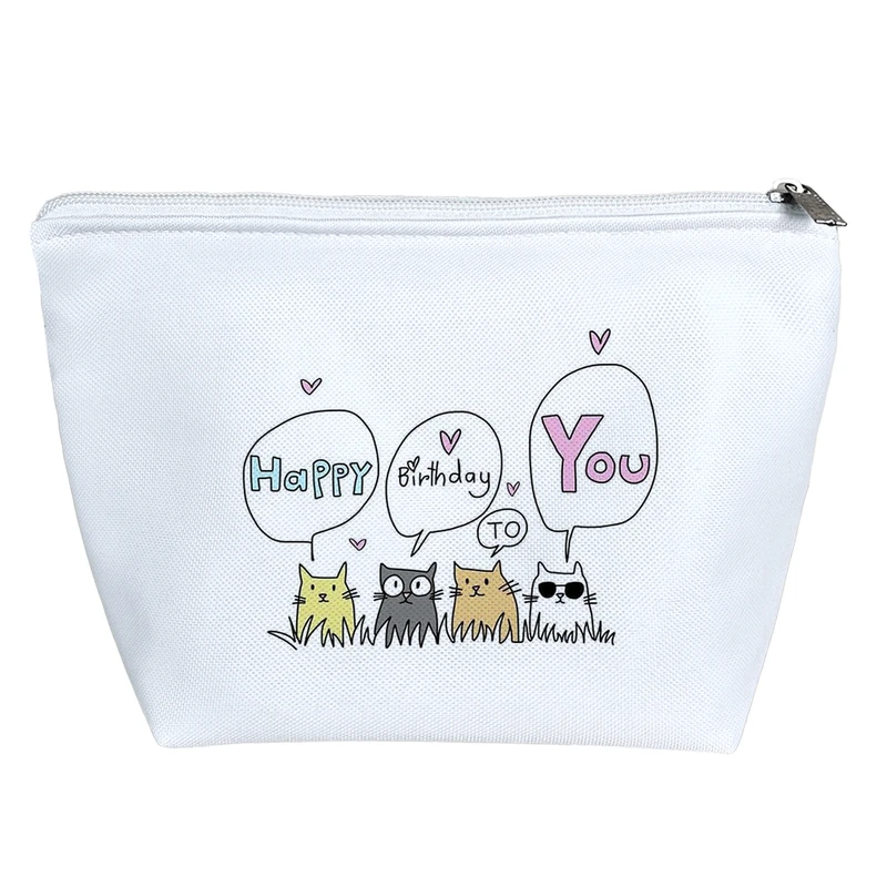 کیف لوازم آرایش دخترانه خندالو مدل تولدت مبارک Happy Birth Day کد 2798