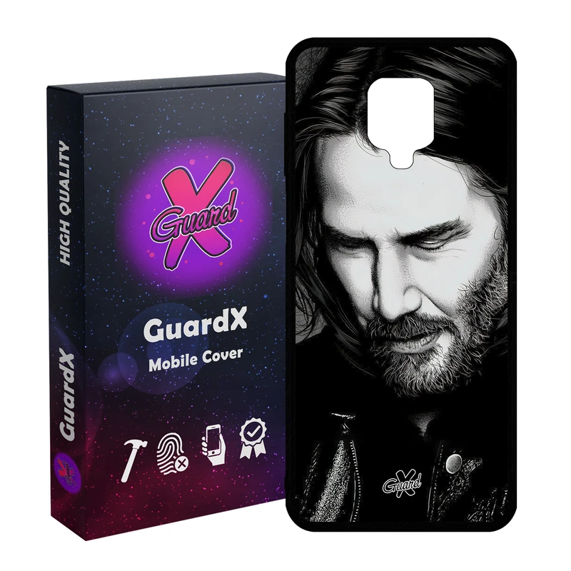 کاور گارد ایکس طرح جان ویک مدل Glass10498 مناسب برای گوشی موبایل شیائومی Redmi Note9 Pro/Note 9 Pro Max/Redmi Note 9S/MI Poco M2 Pro
