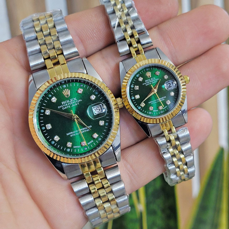 ست ساعت مچی عقربه ای زنانه و مردانه  مدل دیت جاستSs