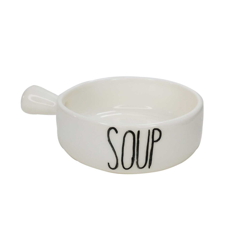 کاسه سرو مدل سوپ خوری دسته دار طرح SOUP