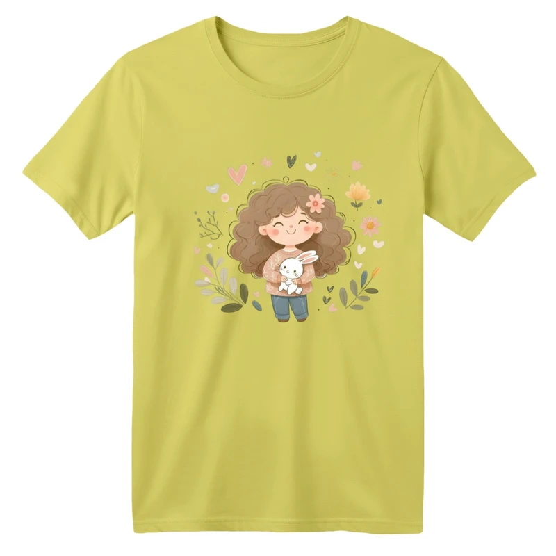 تی شرت آستین کوتاه بچگانه مدل دخترک کد 23