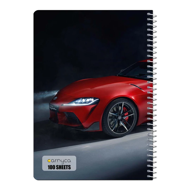 دفتر مشق 100 برگ سیمی کارنیکا طرح تویوتا سوپرا Toyota Supra کد 24921