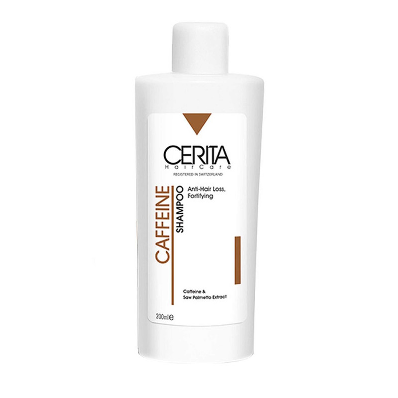 شامپو تقویت‌کننده و ضد ریزش سریتا مدل کافئین مناسب برای انواع مو حجم 200 میلی‌لیتر