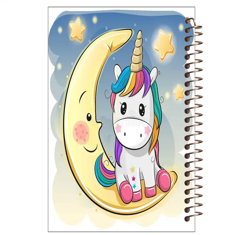 دفتر 80 برگ طرح یونیکورن کد J122