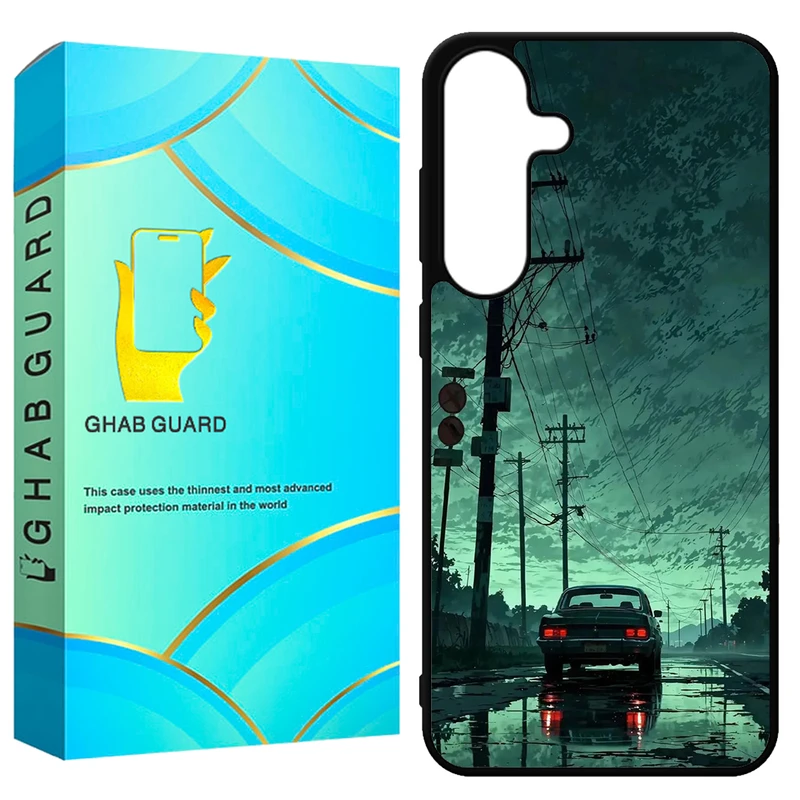 کاور قاب گارد طرح ماشین و جاده مدل GCHPS24 مناسب برای گوشی موبایل سامسونگ Galaxy S24