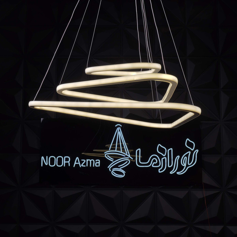 لوستر آویز مدرن نورازما رشکان مدل triangle/SET/70/50/30/H